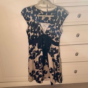 Milly - Ivory/Black Silk Dress - Size 6